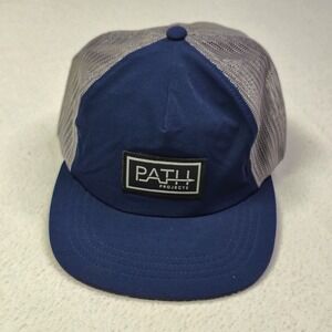Path Projects Hat Cap Big Bend 3 Trucker OS Navy Grey Technical Running